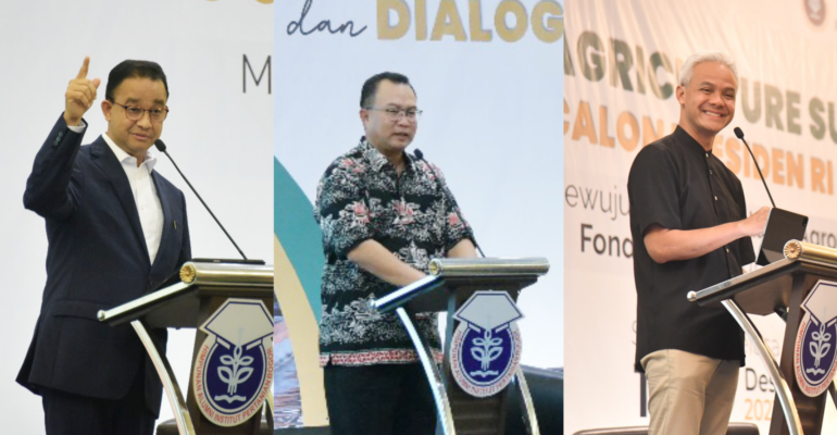 Di Hadapan Capres, Rektor Seluruh Inovasi Agromaritim IPB University Siap Dipersembahkan Untuk Indonesia