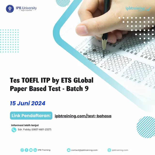 Tes TOEFL ITP - Paper Based Test Batch 9