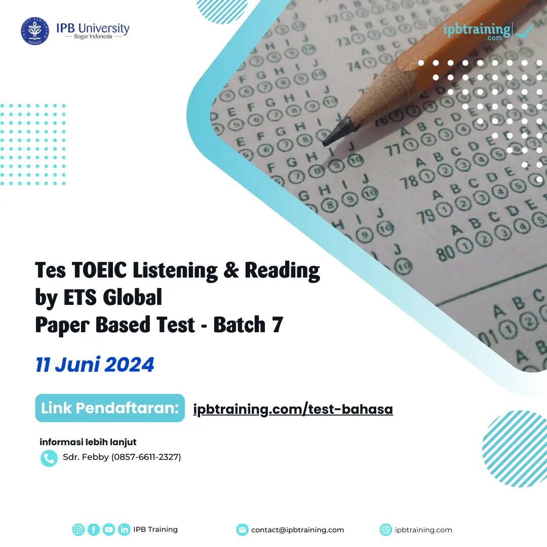 Tes TOEIC (Paper Based Test) - Batch 7