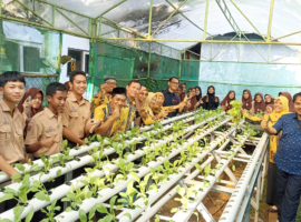 Dosen IPB University Kenalkan Teknologi Hidroponik dan Digital Farming pada Siswa dan Guru SMAN 1 Bumiayu
