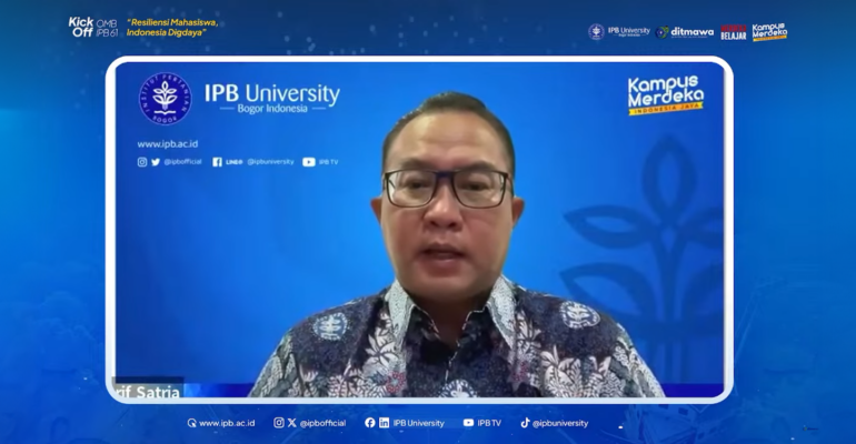 Pesan Rektor pada Maba IPB University Angkatan 61 Jangan Sombong, Amalkan Ilmu Padi