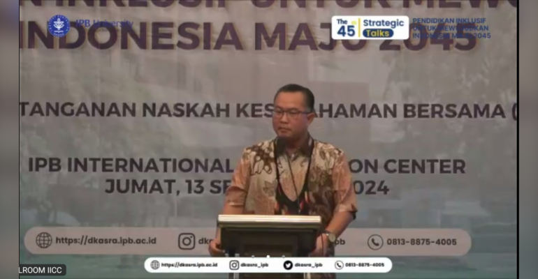 IPB Strategic Talk 45th, Rektor IPB University Bahas Pendidikan Inklusif untuk Indonesia Maju 2045