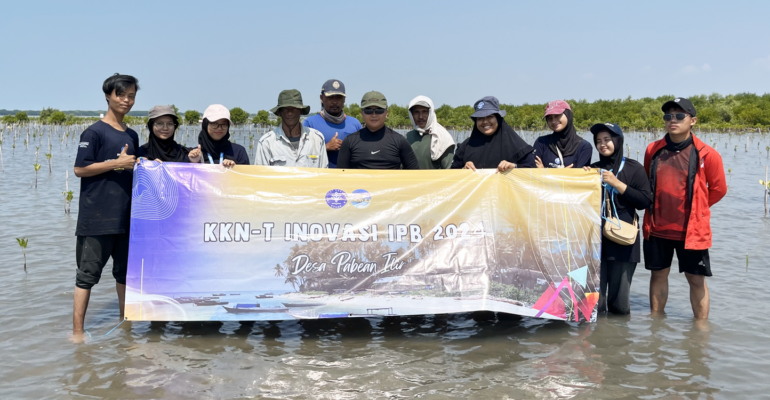 Mahasiswa KKNT Inovasi IPB University Adakan Penanaman 500 Mangrove Bersama Komunitas Pecinta Mangrove