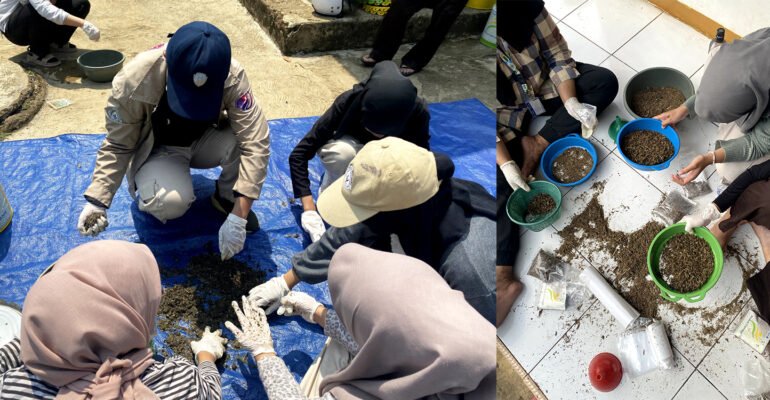 Panen Maggot Berlimpah! Program Rama PPK Ormawa Himasiter di Desa Sinarsari Sulap Sampah Organik Jadi Manfaat