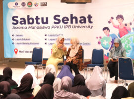 Gelar Acara Sabtu Sehat, Agrianita SKHB IPB University Jadi Ibu Asuh Asrama Mahasiswa