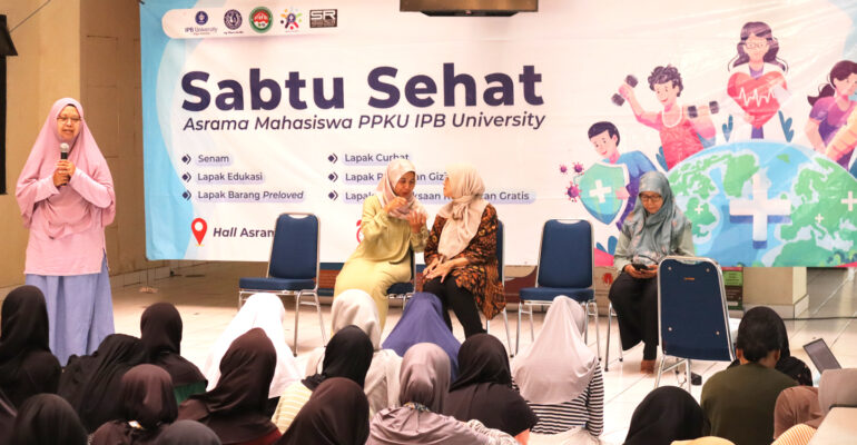 Gelar Acara Sabtu Sehat, Agrianita SKHB IPB University Jadi Ibu Asuh Asrama Mahasiswa