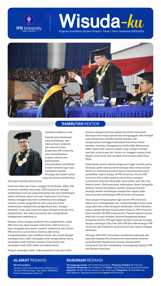 Program Pendidikan Sarjana Terapan Wisuda Tahap I Tahun Akademik 2023/2024