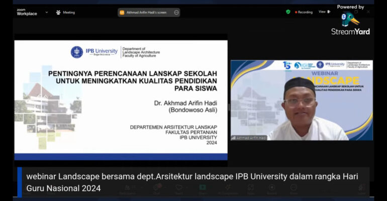 Dosen IPB University Perencanaan Lanskap Sekolah Penting untuk Tingkatkan Kualitas Pendidikan Siswa