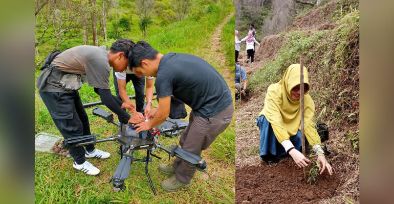 Upaya Pemulihan Ekosistem, Departemen Silvikultur IPB University Buat Aksi Tanam Bibit Berbasis Drone Seeding