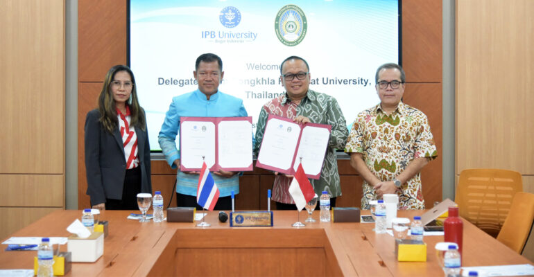 FEM IPB University Teken MoU dengan SKRU Thailand