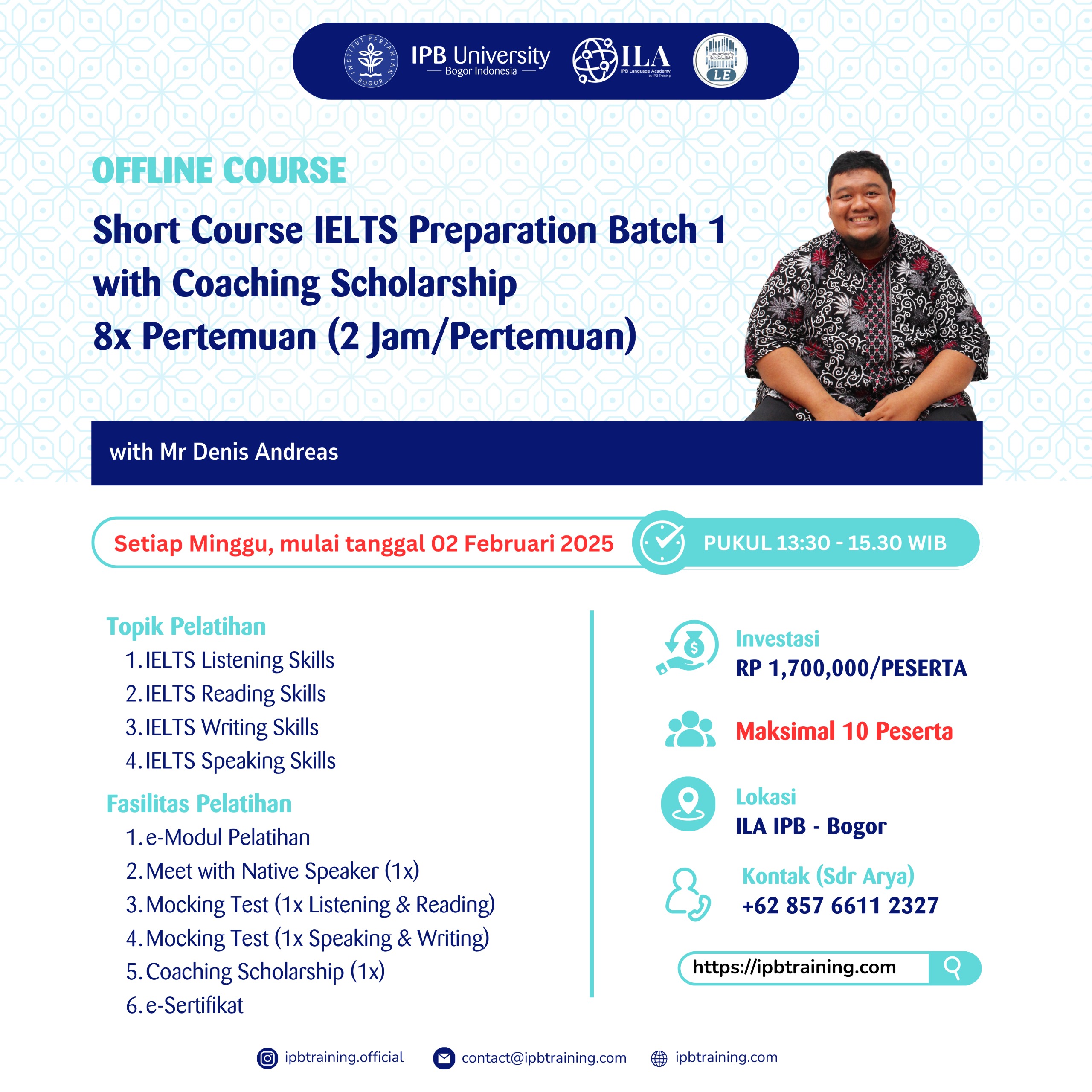 Short Course IELTS Preparation with Coaching Scholarship Batch 1